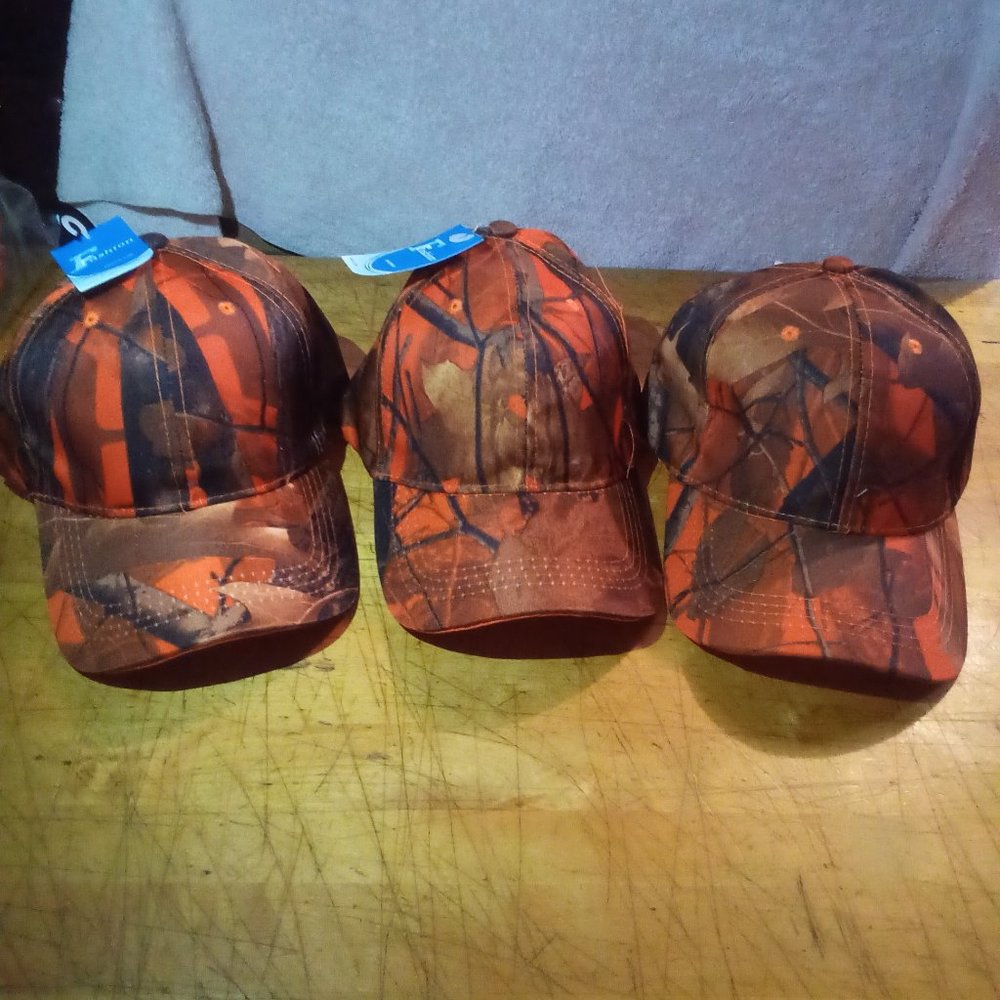 Orange Camo Hunting Hat